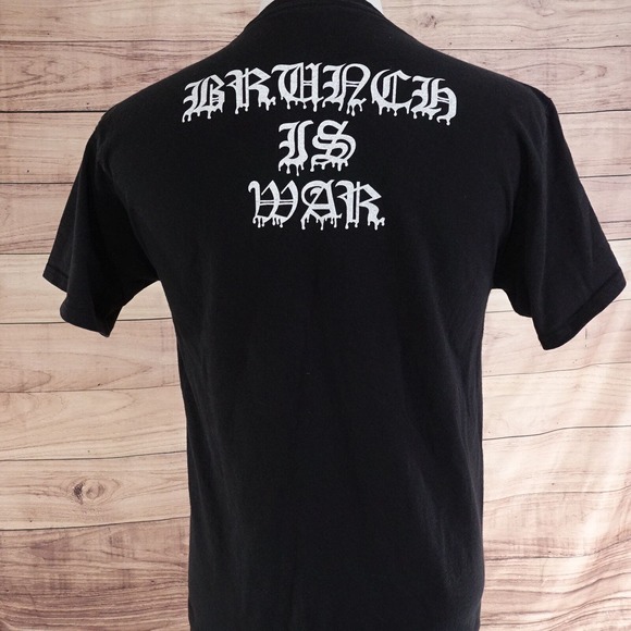 THE CROW'S NEST T-SHIRTS UNISEX PULLOVER TOP SIZE M BLACK METAL BRUNCH ST LOUIS - Picture 4 of 5